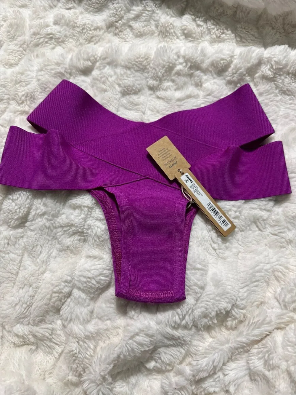 Skims Knit Swim Strappy Bikini Bottom Lollipop